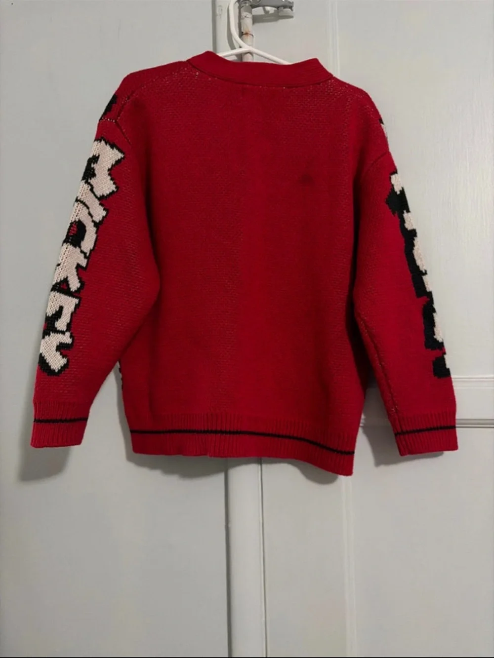 H&M Kids Red Mickey Mouse Cardigan Sweater Size 5-6T